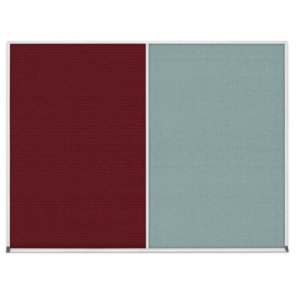 Triple Door Radius Corkboard, 96"x48", Bla, UV7006RC-BLACK-FORBO